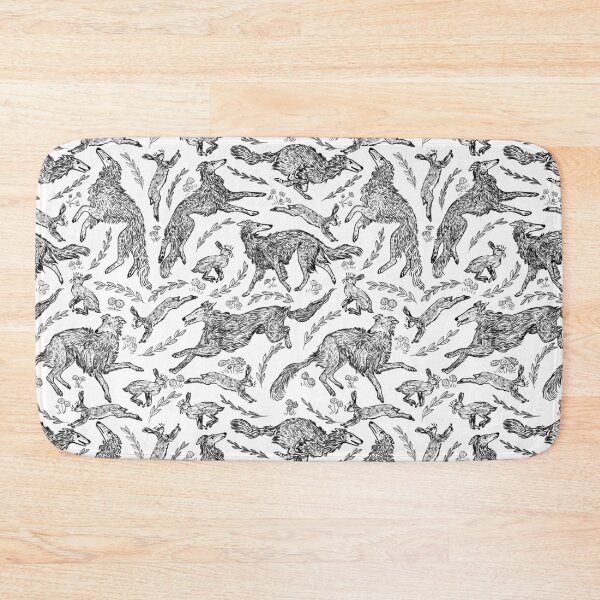 Item preview, Hounds and Hares - Black and White designed and sold by rutabagaprints.