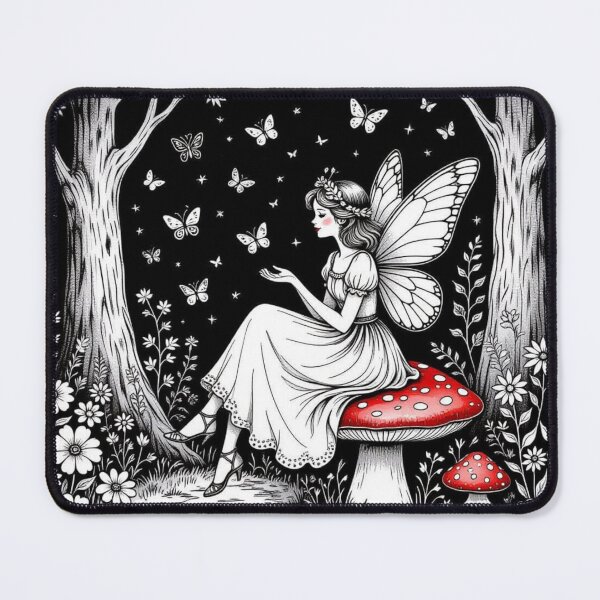 Item preview, Fairy Sitting on Mushroom Coloring Page designed and sold by sundaramrai2020.