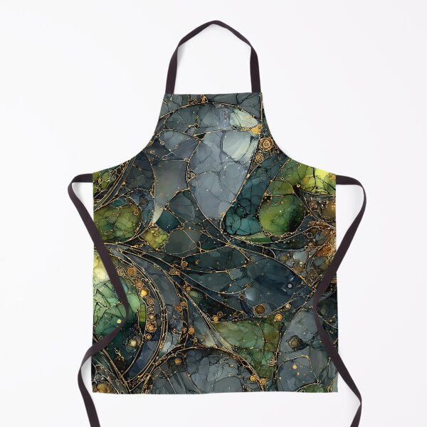 Item preview, Emerald Green Fantasy Art Nouveau Geometric Pattern — Gold Decorative Design designed and sold by Verbul.