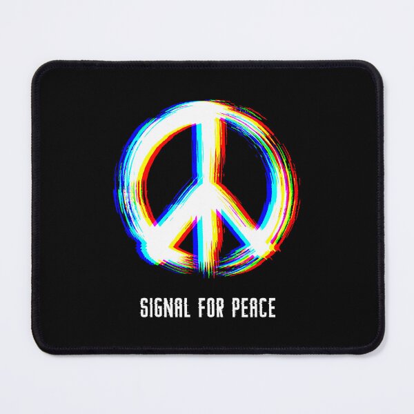 Item preview, Signal for Peace - Glitched Symbol of Modern Resistance designed and sold by H Jonas.