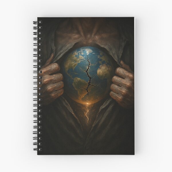 Item preview, Cracked Earth Within – Surreal Heart of the Planet Illustration designed and sold by HAFIZ-DP.