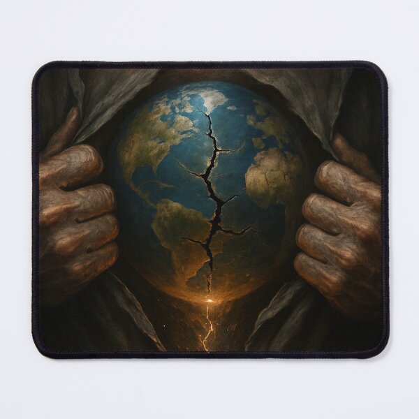 Item preview, Cracked Earth Within – Surreal Heart of the Planet Illustration designed and sold by HAFIZ-DP.
