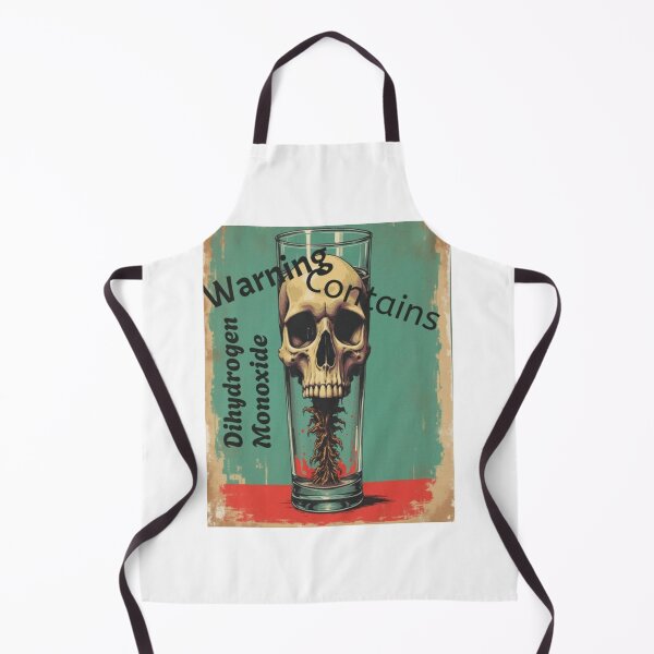 Item preview, "Warning: Contains Dihydrogen Monoxide" – Dark Science Humor Tee designed and sold by Whispers of an Image.