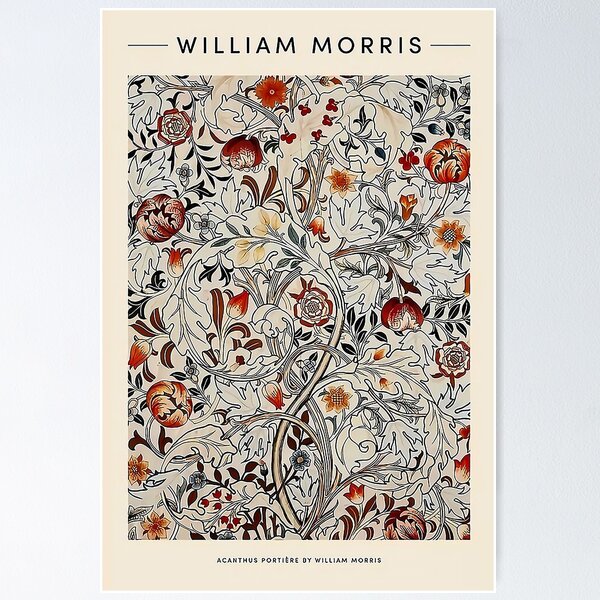 Artikel-Vorschau von William Morris Blume Rot Poster, designt und verkauft von davidthompsone.