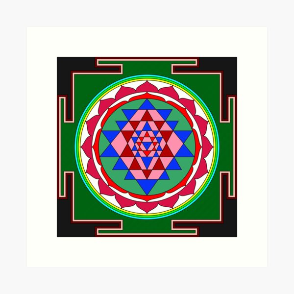 Item preview, Auspicious Sri Yantra - Contrasting background #1 designed and sold by simpleones.
