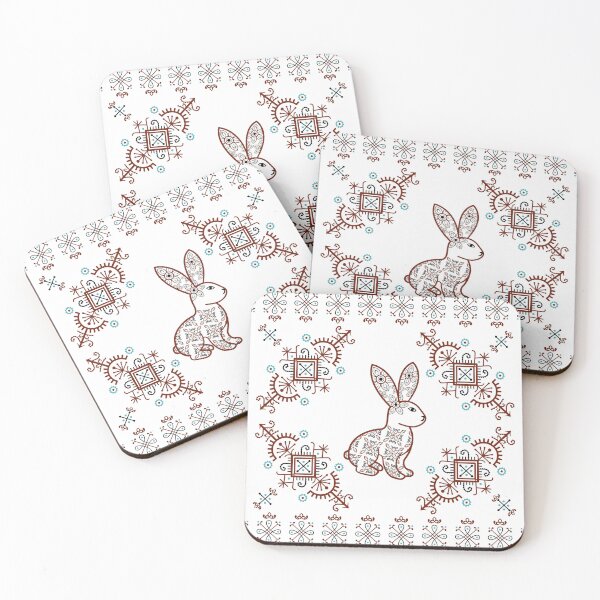 Item preview, Abstract ethnic geometric pattern design with lucky rabbit shape for background or wallpaper, tiles and fabric designs. designed and sold by KungLK.