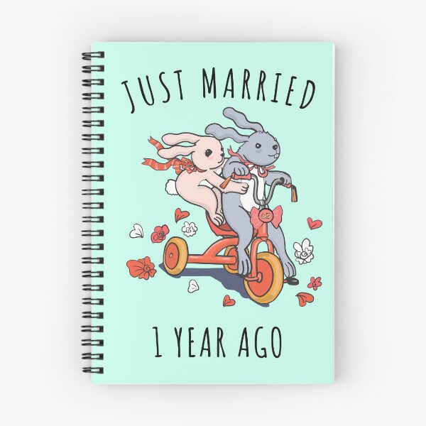 Item preview, Just Married 1 Year Ago - 1st Anniversary Couple Bunnies Tee, Phone Cases And Other Gifts designed and sold by MemWear.