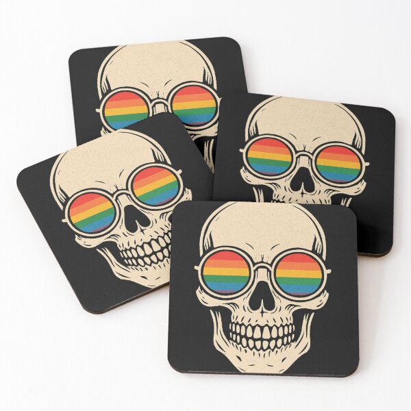 Item preview, Pride Skull with Rainbow Sunglasses LGBTQ Design designed and sold by haitrieuic96.
