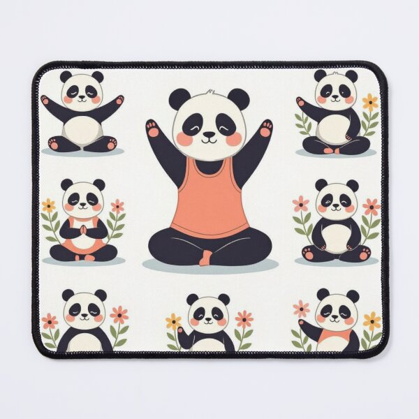 Item preview, Panda Yoga Poses Sticker Set designed and sold by sundaramrai2020.