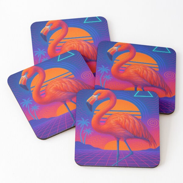 Item preview, vaporwave flamingo designed and sold by Mood Twist.