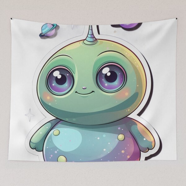 Item preview, Adorable Cute Alien Vector Sticker Art designed and sold by Dew's.