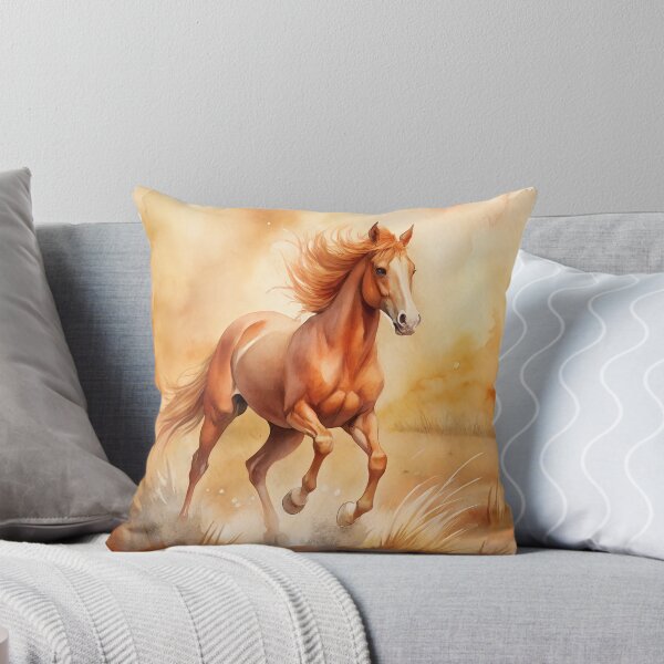 Item preview, Galloping Horse Watercolor – Wild Power in Warm Earth Tones designed and sold by niteshRart.