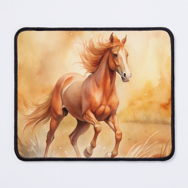 Item preview, Galloping Horse Watercolor – Wild Power in Warm Earth Tones designed and sold by niteshRart.