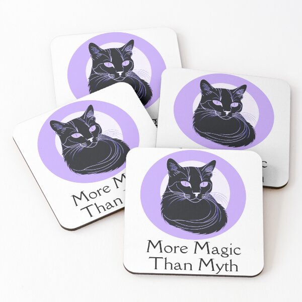 Item preview, Magic Black Cat in Lavender designed and sold by DelynCreates.