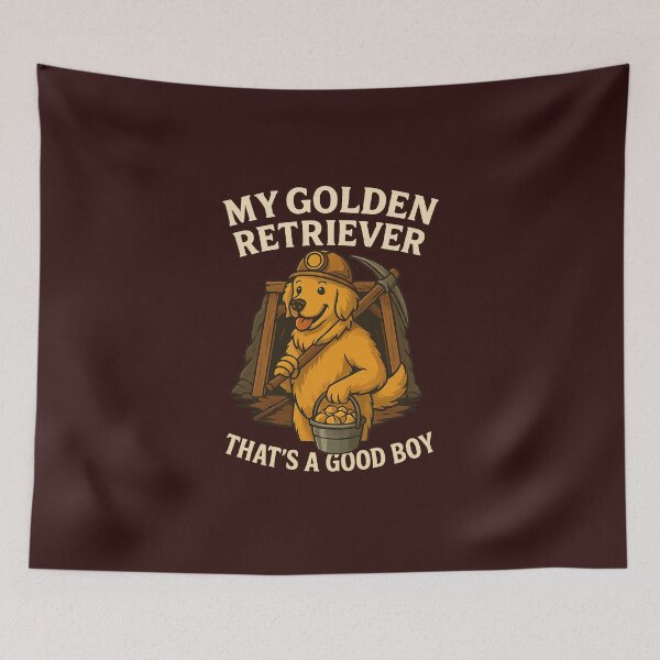 Item preview, My Golden Retriever – That’s a Good Boy Miner Dog Shirt designed and sold by authormikemuncy.