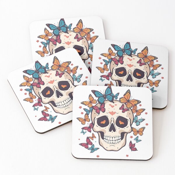 Item preview, Skull and butterfly designed and sold by SanchillShop.