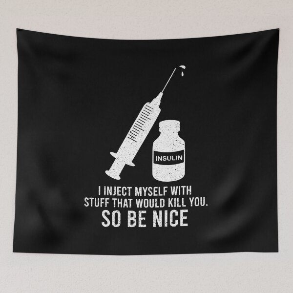 Item preview, I Inject Myself With Stuff That Kill You - Funny Diabetic Type 1 Diabetes Awareness Gift designed and sold by mhernaevily.