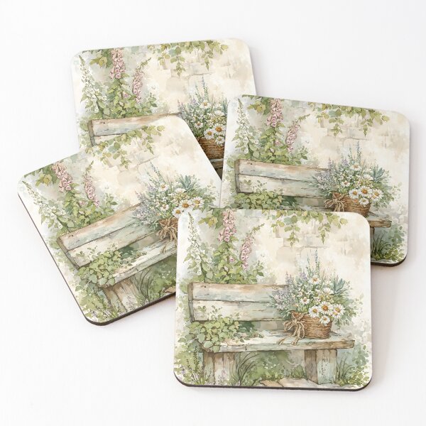 Item preview, bench with floral view designed and sold by Artania21.