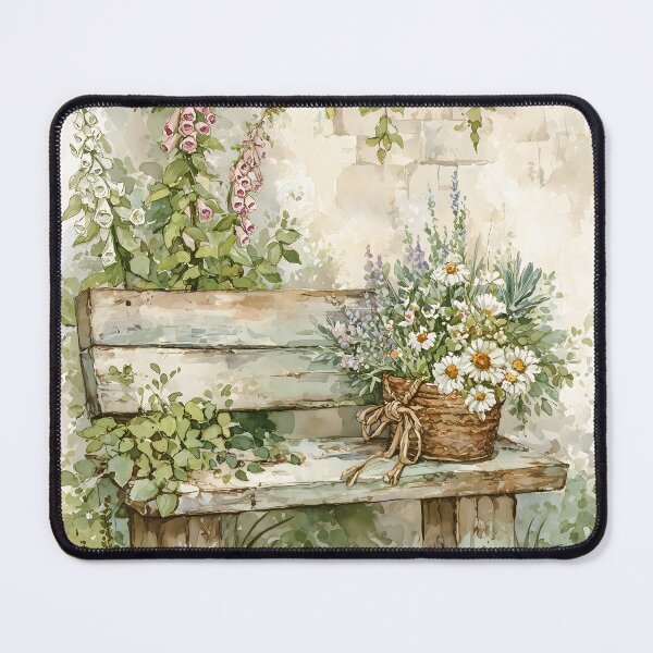 Item preview, bench with floral view designed and sold by Artania21.
