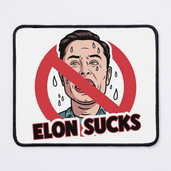 Item preview, Anti Elon Tesla Bumper Elon Sucks designed and sold by syedmaaz.