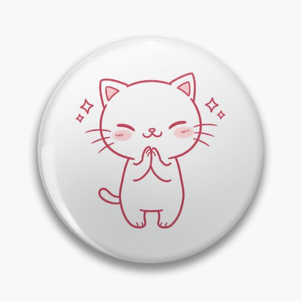 Item preview, Grateful Kitty - Kawaii Cat Saying Thank You designed and sold by Cherry Dreams.