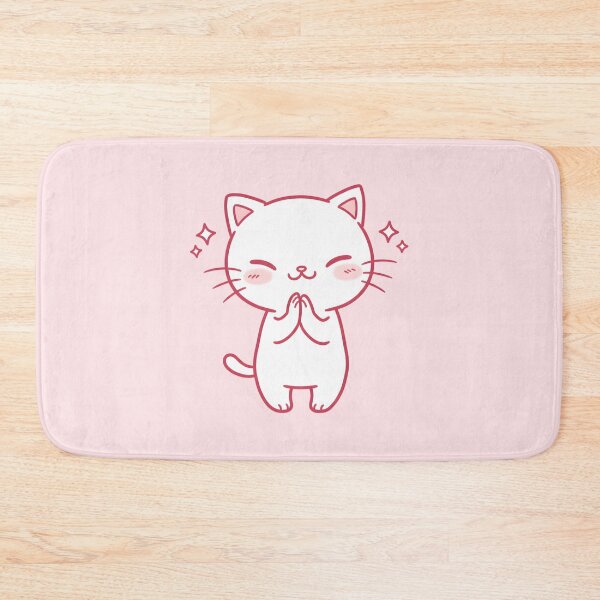 Item preview, Grateful Kitty - Kawaii Cat Saying Thank You designed and sold by Cherry Dreams.
