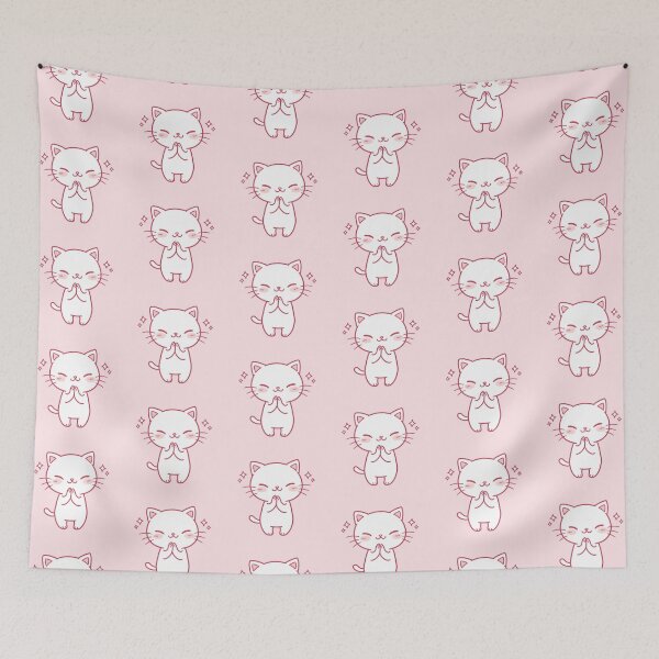 Item preview, Grateful Kitty - Kawaii Cat Saying Thank You designed and sold by Cherry Dreams.
