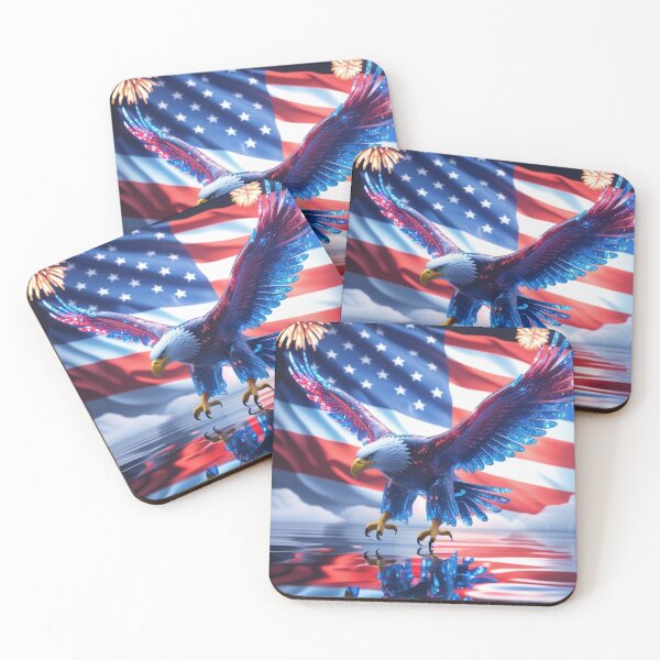 Item preview, Eagle Flying Holiday Decor American Eagle also Jigsaw Puzzles #FourthOfJulyArt designed and sold by Spectime.