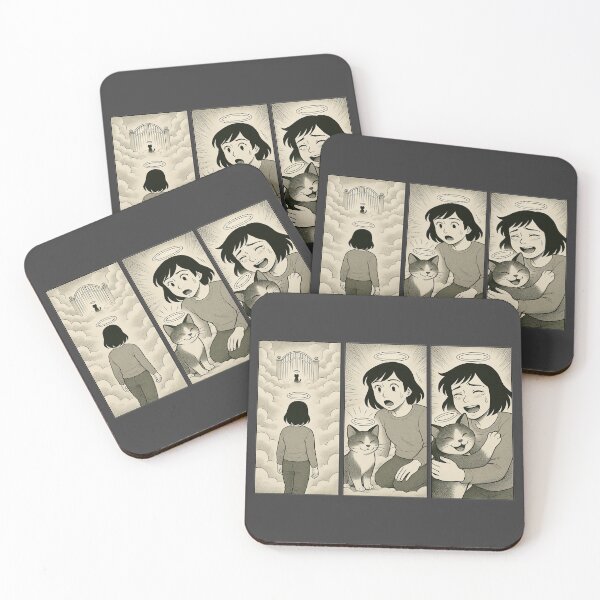 Item preview, Emotional Reunion with a Beloved Cat in Heaven Comic designed and sold by iamwonderkitty.