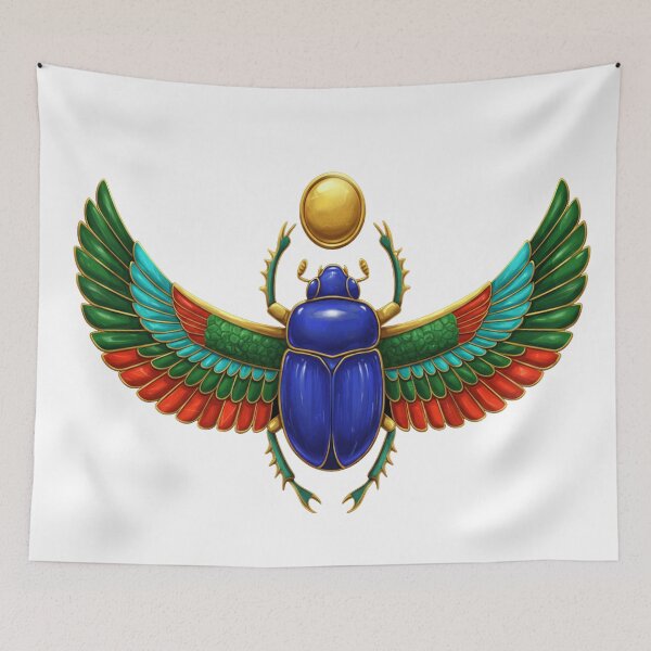 Item preview, Golden Winged Scarab – Ancient Egyptian Symbol of Rebirth designed and sold by KnzSHOPPING.