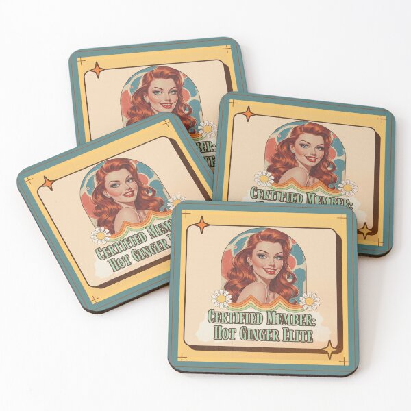 Item preview, Hot Ginger Vintage Retro Redhead Humor Design designed and sold by Hanging On By A Staple.