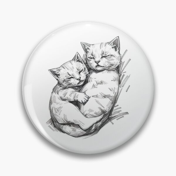 Item preview, Cute little cat sleeping pencil art designed and sold by SanchillShop.