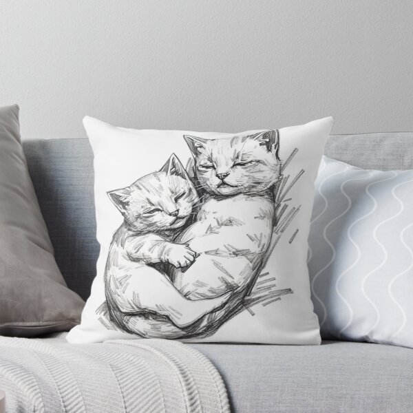 Item preview, Cute little cat sleeping pencil art designed and sold by SanchillShop.