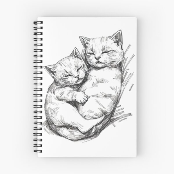 Item preview, Cute little cat sleeping pencil art designed and sold by SanchillShop.