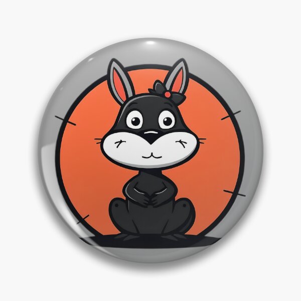 Item preview, black rabbit designed and sold by SanchillShop.
