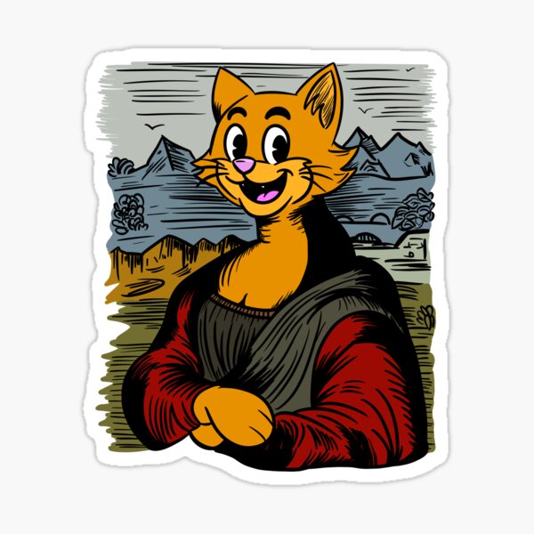 Item preview, Meowa Lisa designed and sold by Kate Miller Illustrator.