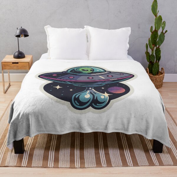 Item preview, Alien UFO with Chrome Bling – Funny Space Sticker designed and sold by Ashes & intent .