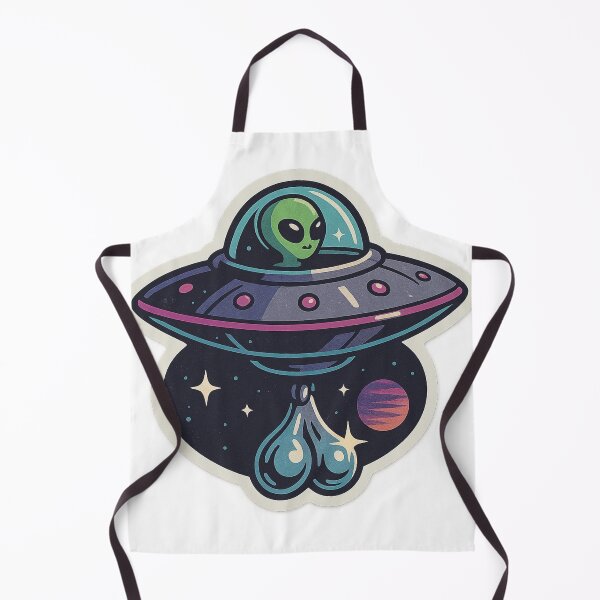 Item preview, Alien UFO with Chrome Bling – Funny Space Sticker designed and sold by Ashes & intent .