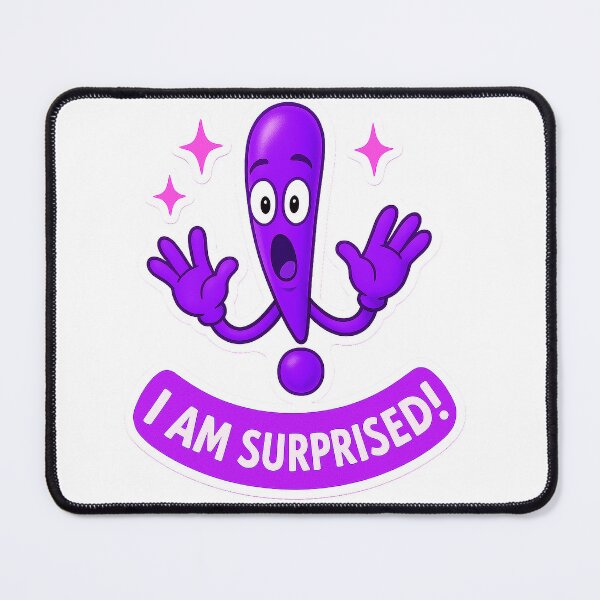 Item preview, "I Am Surprised! Cute Cartoon Exclamation Point" designed and sold by Kuber16.