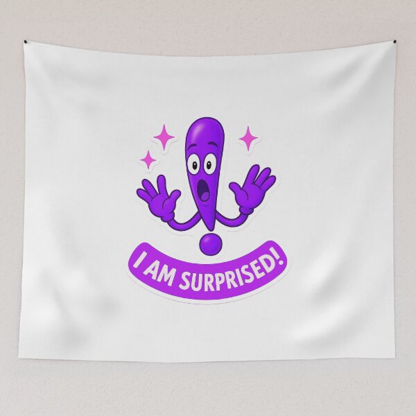 Item preview, "I Am Surprised! Cute Cartoon Exclamation Point" designed and sold by Kuber16.