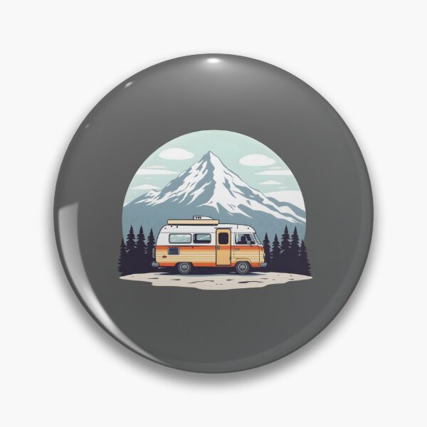 Item preview, Retro Camper Van Parked in Mountain designed and sold by Be-Adventurous.