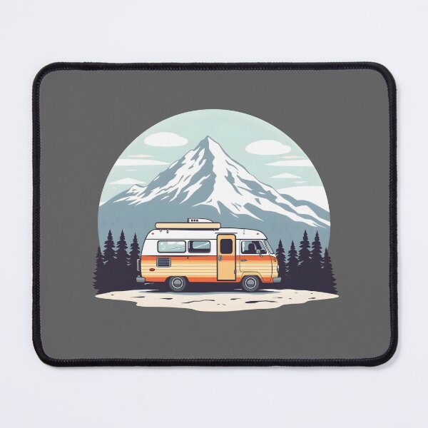 Item preview, Retro Camper Van Parked in Mountain designed and sold by Be-Adventurous.