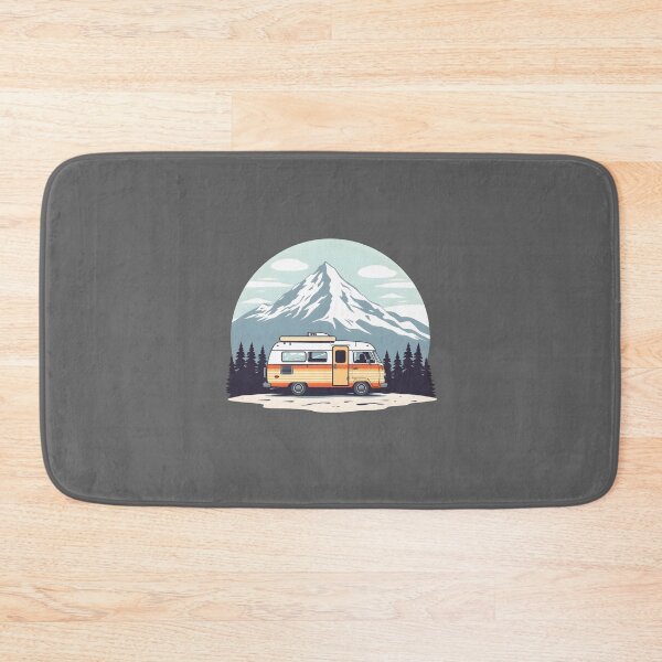 Item preview, Retro Camper Van Parked in Mountain designed and sold by Be-Adventurous.