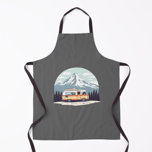 Item preview, Retro Camper Van Parked in Mountain designed and sold by Be-Adventurous.