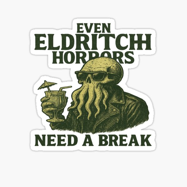 Item preview, Even Eldritch Horrors Need a Break – Cthulhu Cocktail Tee designed and sold by TRCUnearthed.