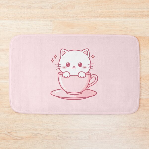 Item preview, Kawaii Teacup Cat - Pink Cup Cuteness designed and sold by Cherry Dreams.