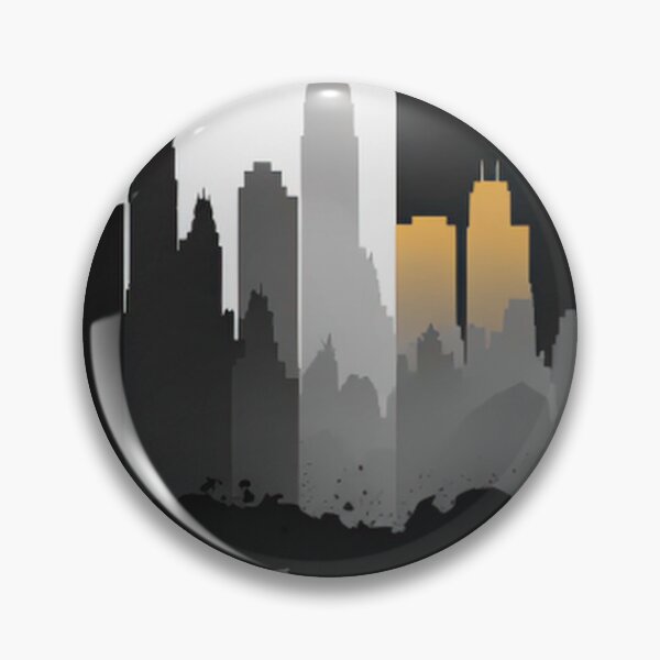 Item preview, Split City Skyline Art – Black and Gold Urban Silhouette designed and sold by PaintbrushPlace.