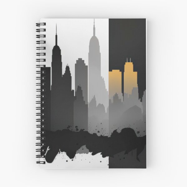 Item preview, Split City Skyline Art – Black and Gold Urban Silhouette designed and sold by PaintbrushPlace.