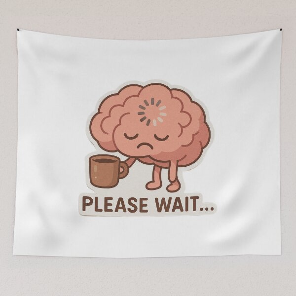 Item preview, Brain Overload buffering  designed and sold by TheStickerCabin.
