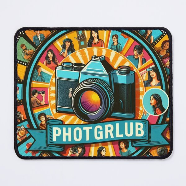 Item preview, Photography Club Badge – Retro Camera & Lens Icon Design designed and sold by ashokreddy343.